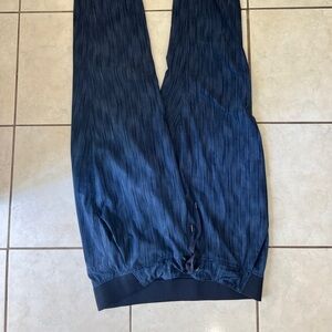 Athleta joggers 8 navy striped with drawstring